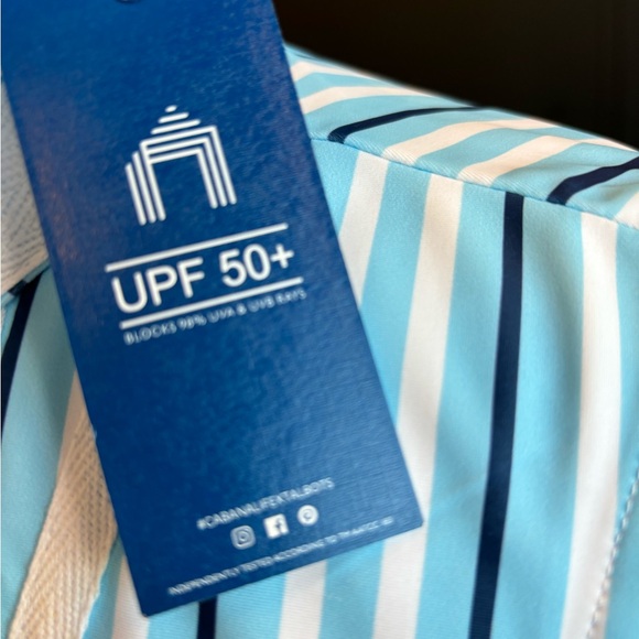 Sleeveless tunic dress/ coverup in blues & white atrioe pattern - Picture 7 of 12